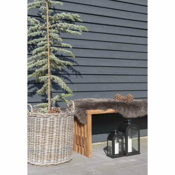 Kurv, Indo Kurve Kubu Rattan Sæt af 2, 40-50x48-58 cm, Naturfarvet