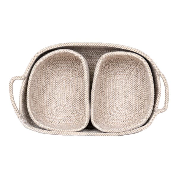 Korg, Teixo Korgar Set om 3, 33x23 cm, Beige