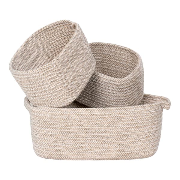 Korg, Teixo Korgar Set om 3, 33x23 cm, Beige