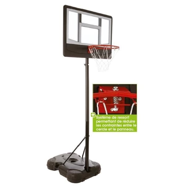 Basketkorg - Tremblay - 1,65m-2,20m - Svart - Vikbar bas - Tillfällig användning