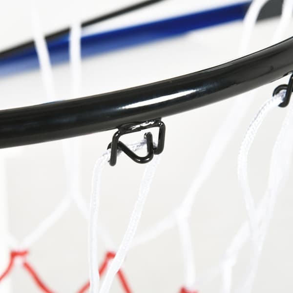 Væghængt basketballkurv med bred og mesh, stål, 113x61x73 cm, til udendørs og have