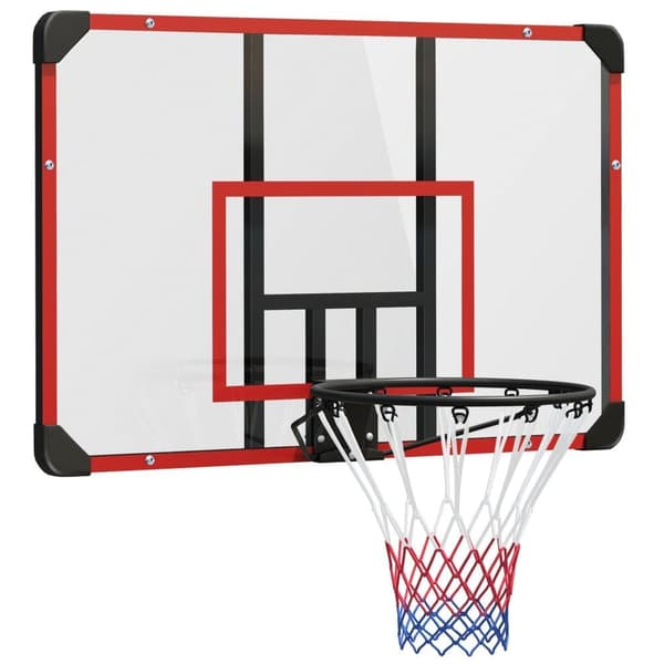 Væghængt basketballkurv med bred og mesh, stål, 113x61x73 cm, til udendørs og have