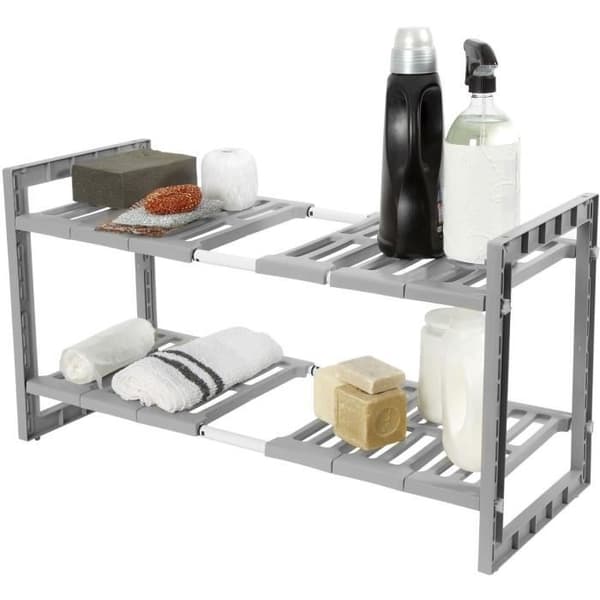 COMPACTOR Utdragbar hylla under diskbänk - 2 nivåer - 50 / 76 x 30 x H 40 cm