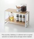 Miniatyrbild 3 av 4: Yamazaki home - 7816 - Yamazaki Förvaringshylla för köksbänk | Stål + trä, en storlek, vit