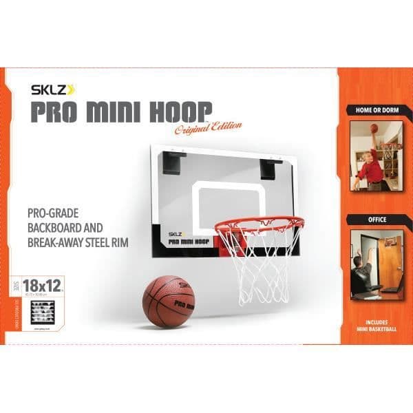 SKLZ Pro Mini Hoop basketkorg, häng över dörren eller häng på väggen för säker lek i huset