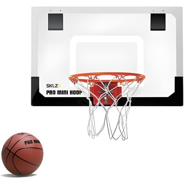 SKLZ Pro Mini Hoop basketkorg, häng över dörren eller häng på väggen för säker lek i huset