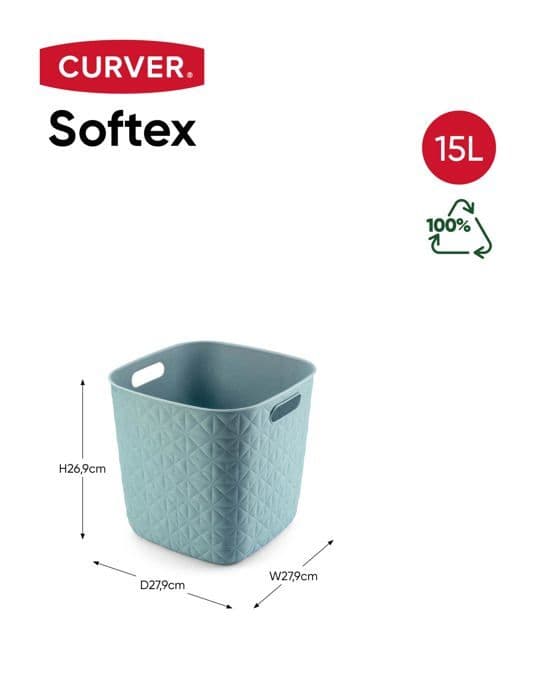 Korg - korg - korg - Curver kub - 258712 - KORG KARRÉ, TURKOS SOFTEX 15L