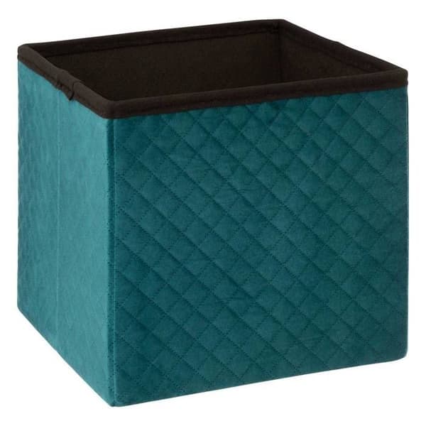 5five - vikbar sittpuff 31x31cm "mix n modul" blå sammet