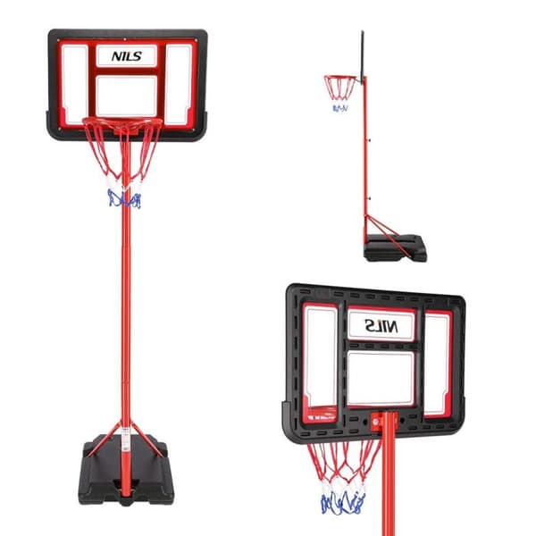 Basketbollnät - NILS - ZDK881A - Justerbar höjd - Inkluderar boll - Unisex, 4 år och uppåt