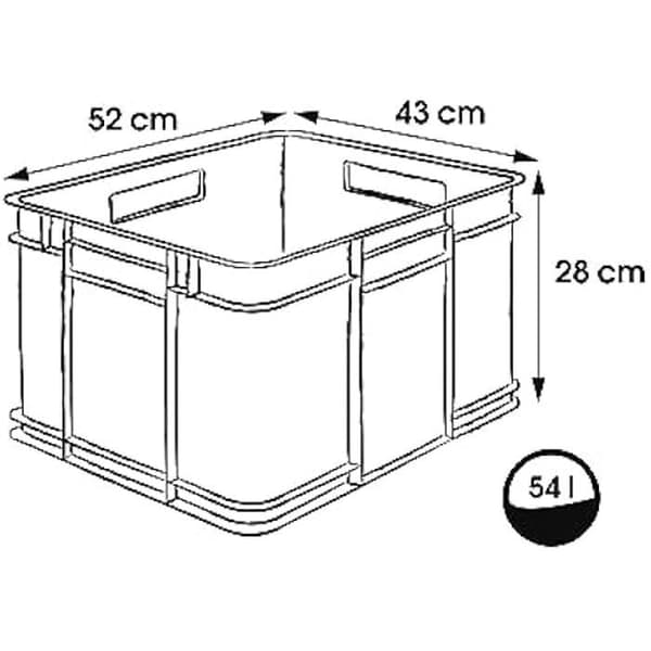 Förvaringslåda - KEEEPER - Bruno Eco Line - 54 L - Återvunnen plast - Eco Grå