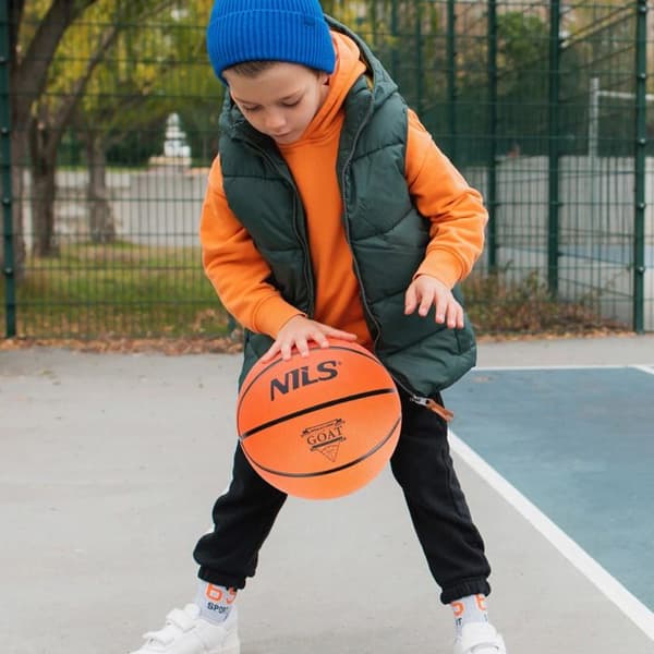 Basketboll - NILS - GOAT NPK252 - Storlek 5 - Gummi - Orange