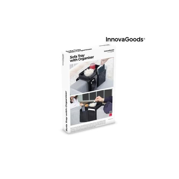 Soffbricka - InnovaGoods - Fjärrkontroll - Bomull och polyester - 54 x 31 x 4 cm - Svart