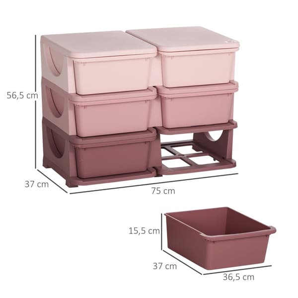 Opbevaringsboks, 275x37x56.5 cm, Pink