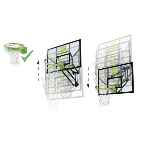 Väggmonterad basketkorg - EXIT TOYS - Galaxy - Grön - Barn - Dunkring