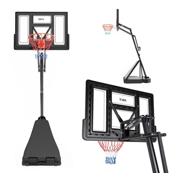 Basketballkorg - NILS - ZDK520 - Svart - Intensiv användning - Höjdjustering 5 nivåer