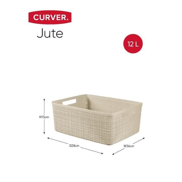 CURVER Jutekorg - Rektangulär M - 12 L - 100% Återvunnen