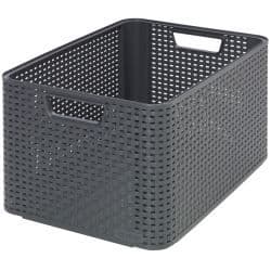 Förvaringskorg - Curver - Style L - Antracit - Plast - Stor kapacitet