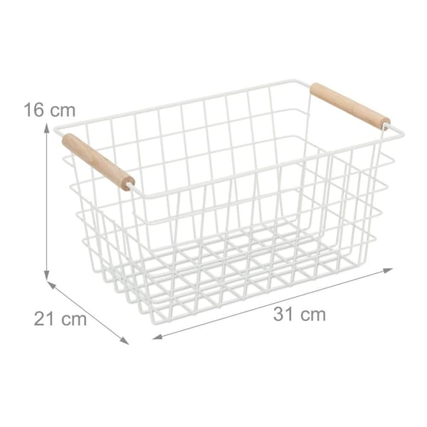 Trådkurver med trehåndtak 2-pak