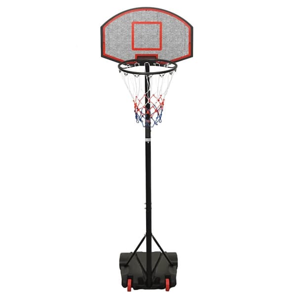 Basketkorg med stativ svart 216-250 cm polyeten