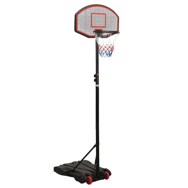 Basketkorg med stativ svart 216-250 cm polyeten