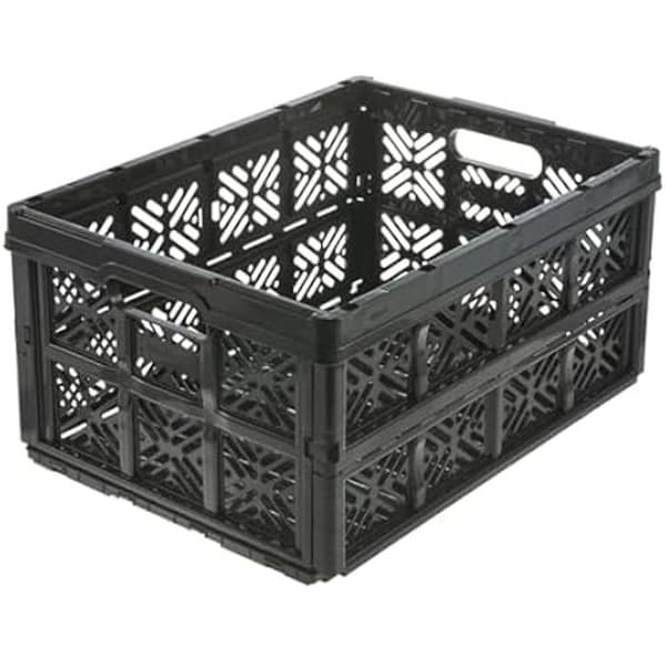 Folding Box - KEEEPER - Ida - Resistant Plast (PP) - 32 L - Svart - 48 x 35 x 23 cm