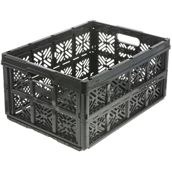 Folding Box - KEEEPER - Ida - Resistant Plast (PP) - 32 L - Svart - 48 x 35 x 23 cm
