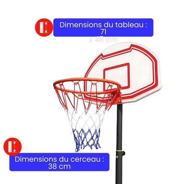DEVESSPORT Justerbar korg Korg 1,65 - 2,10 m