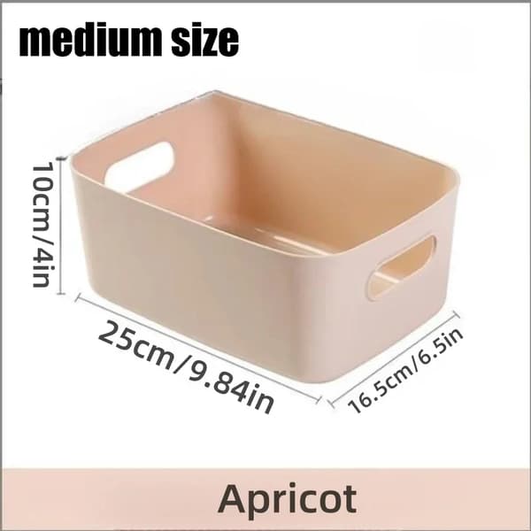 Förvaringskorg, Mångsidig Användning, Miljövänligt Material,aprikos medium1pcs