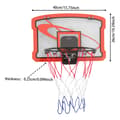 Miniatyrbillede 2 af 2: Børns Mini Basketballkurv, Vægmonteret og Dørmontering, LED Scoreboard, To Spiltilstande,Rød