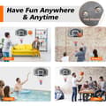 Miniatyrbillede 5 af 5: Dør Vægmonteret Indendørs/Udendørs Basketballkurv, Vægmonteret Basketballkurv, 72,4 cm x 45,72 cm Ryglæn, Brudsikkert PE-ryglæn, Sort