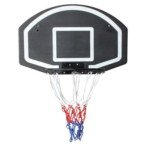 Dør Vægmonteret Indendørs/Udendørs Basketballkurv, Vægmonteret Basketballkurv, 72,4 cm x 45,72 cm Ryglæn, Brudsikkert PE-ryglæn, Sort