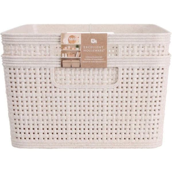Panier - casier - corbeille - cube Förvaringslösningar Plastförvaringskorgar, 24,5 x 19 x 10 cm, 2 stycken.