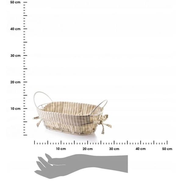Panier - casier - korv - kub Affek design Metallkorg WILL 25x15x8/28x15x11,5cm beige