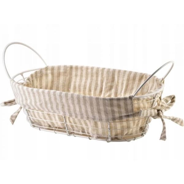 Panier - casier - korv - kub Affek design Metallkorg WILL 25x15x8/28x15x11,5cm beige