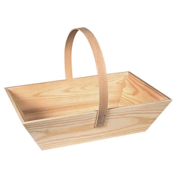 Trädgårdsmästarskorg i trä 26,5 x 19,5 djup 5,5 cm