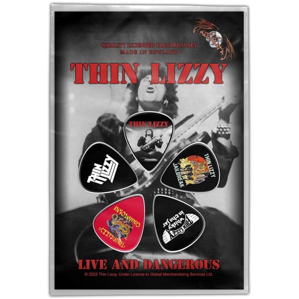 Thin Lizzy Live & Dangerous Plectrum (pakke med 5 stk.)