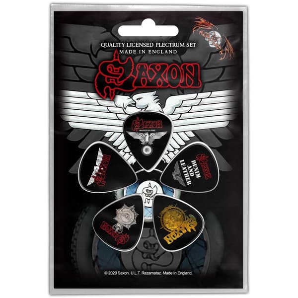 Saxon Wheels Of Steel Plectrum (Pack of 5) Multicoloured One Size