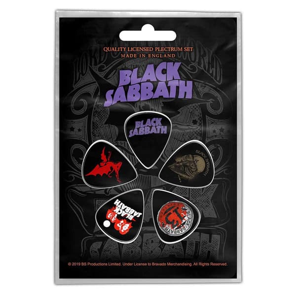 Black Sabbath Logo Plectrum (pakke med 5 stk.) Multicoloured One Size