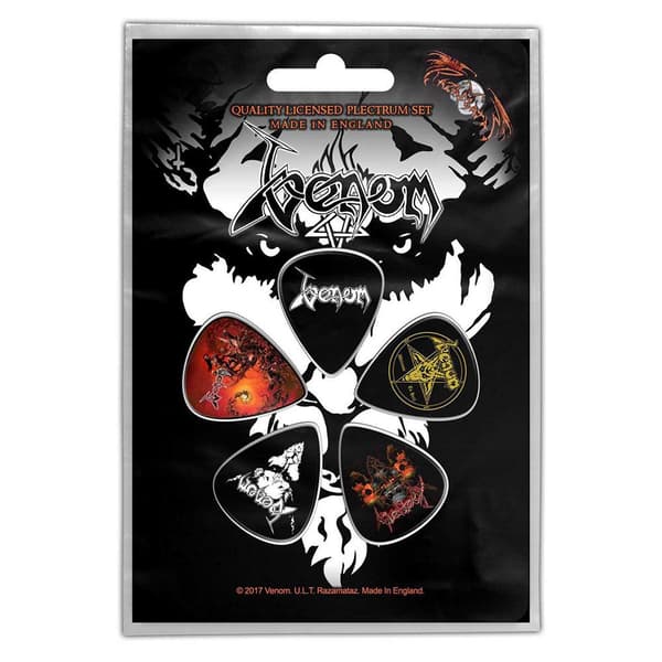 Venom Plektrum i sort metal (pakke med 5 stk.) Multicoloured One Size