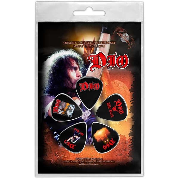 Dio We Rock Plektrum (Förpackning med 5 st) Black/Red One Size