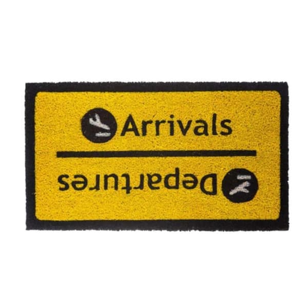 Dörrmatta - FISURA - Ankomster/avgångar - Coco - Halkfri PVC - 70x40 cm