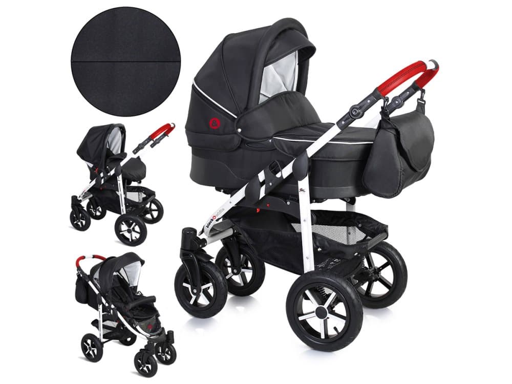 Black & White Barnvagn | Travel System - Black