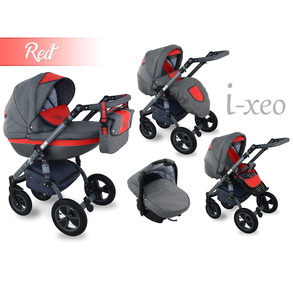 I-Xeo | Travel System Barnvagn - Red