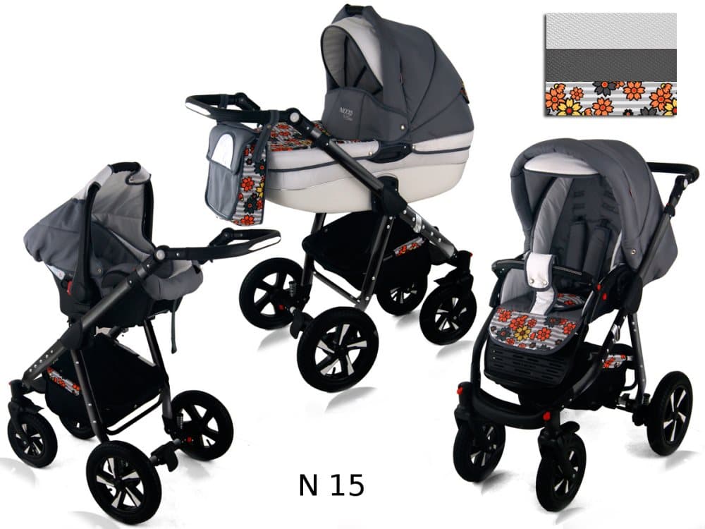 Nexxo Black 3 in 1 Barnvagn - Black/Grey
