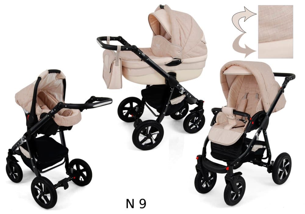 Nexxo Black 3 in 1 Barnvagn - Beige