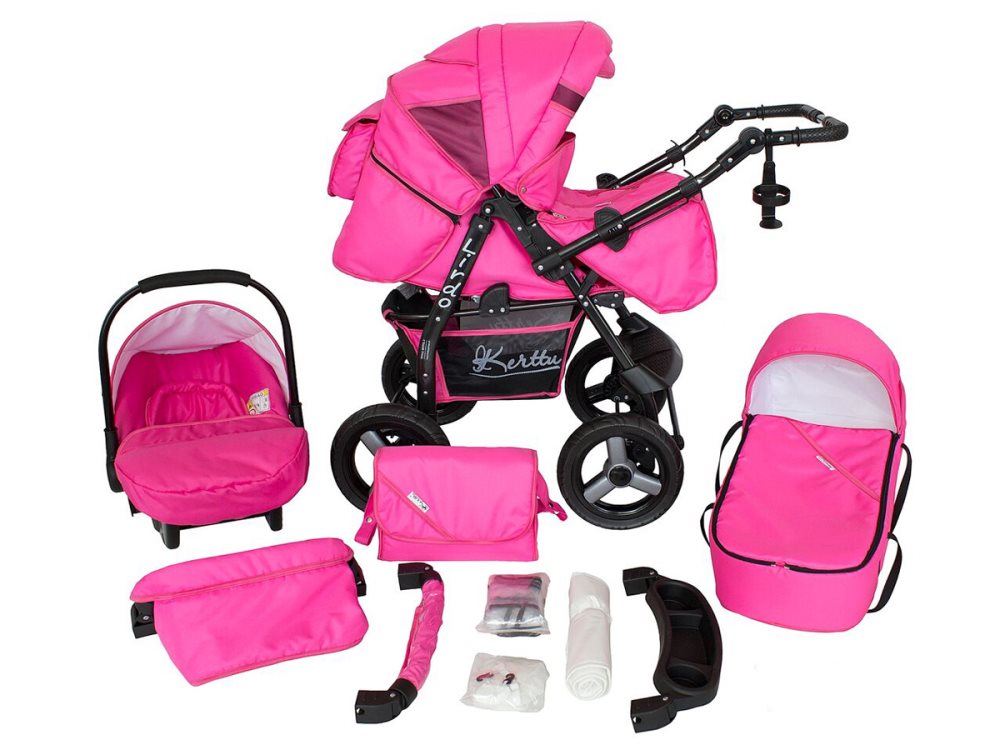 Lirdo Kombi 3 in 1 Barnvagn - Pink