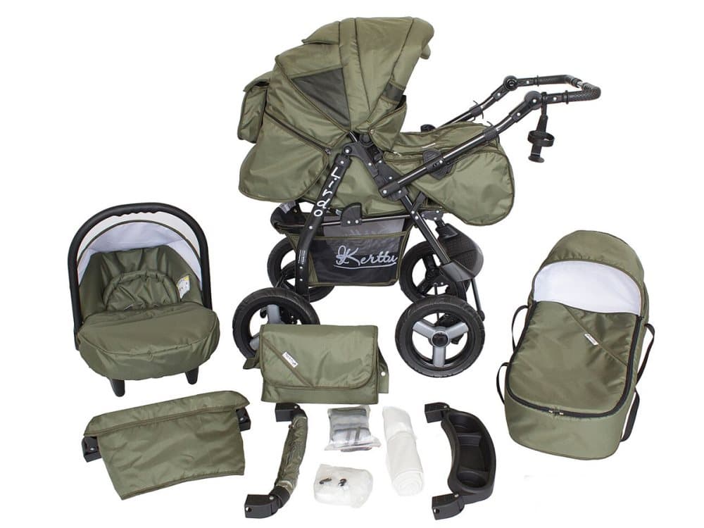 Lirdo Kombi 3 in 1 Barnvagn - Khaki