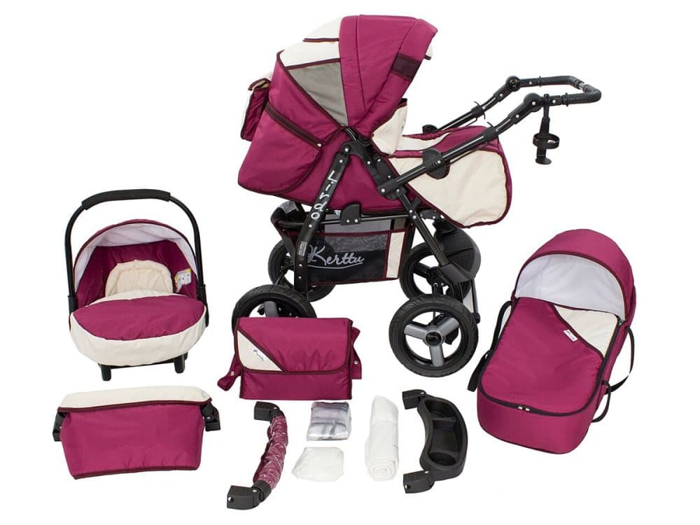 Lirdo Kombi 3 in 1 Barnvagn - Purple