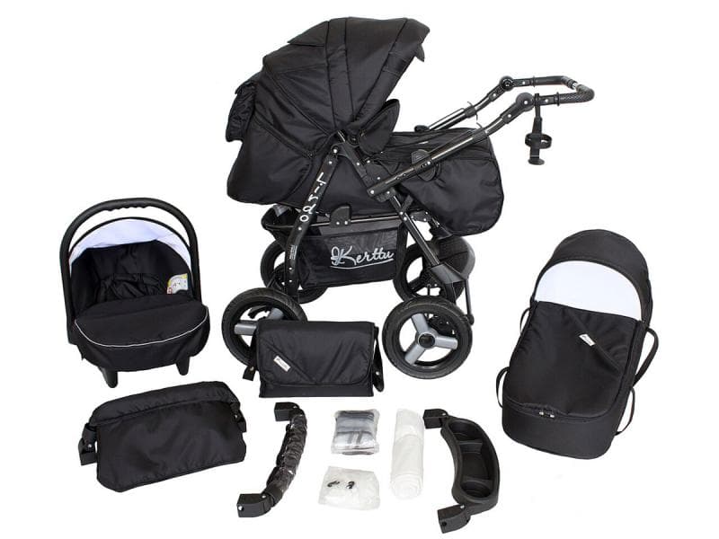 Lirdo Kombi 3 in 1 Barnvagn - Black