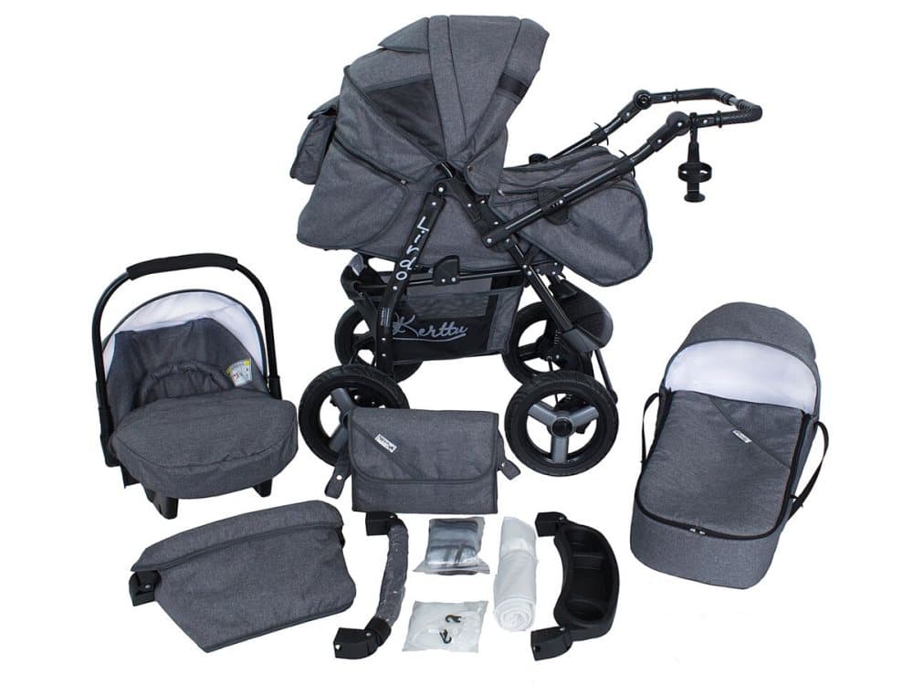 Lirdo Kombi 3 in 1 Barnvagn - Dark Grey